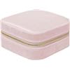 Portagioie Da Viaggio In Pelle Bianca – Mini Organizer Con Scomparti Per Anelli, Orecchini E Collane – 10x10x5 Cm – Regalo Donna
