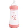 Chicco PERFECT 5 Biberon Anticolica 240 ml, Biberon Flusso Medio 2 Mesi + Bimba