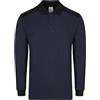 VELILLA Polo Elasticizzato Bicolore Manica Lunga Pali, Blu Navy E Nero, 3XL Unisex-Adulto