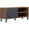 trendteam smart living Montez Base TV, Rovere-Grafite, 123 x 56 x 40 cm