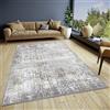 Hanse Home Abstract Vintage - Tappeto orientale a pelo corto, stile vintage, astratto, per camera da letto, sala da pranzo, soggiorno, corridoio, 67 x 120 cm, colore: crema grigio