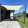 Dripex Tenda da Sole per Esterno, 3X5M Vela Ombreggiante, Tenda a Vela Rettangolare Protezione Anti Raggi UV e Impermeabile, Telo Parasole per Giardino, Terrazzo, Patio, Cortile e Prato (Bianco)