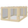 Quick Star 4 pareti Laterali con zanzariera per Gazebo 3 x 3 m Parete Laterale Beige