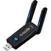 Lazmin112 Adattatore WiFi USB, Adattatore di Rete Dual Band da 1200 Mbps 2,4 GHz 5 GHz, Interfaccia USB 3.0, Antenna Ad Alto Guadagno, Adattatore di Ricezione Wi-Fi, per PC Desktop Portatile