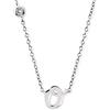 Engelsrufer Collana da donna in argento sterling con ciondolo lettera O - tempestata di zirconi - regolabile in due lunghezze - Lunghezza: 44 cm, 40 cm, Argento sterling, Nessuna pietra preziosa