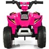 GYMAX Quad Elettrico per Bambini 3+ Anni, Veicolo Cavalcabile per Bambini 6V, con Funzione Avanti e Indietro, 72 x 39,5 x 45,5 cm (Rosa)