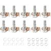 Pxyelec Potenziometri per chitarra Audio POTS A250K OHM, sostitutivi, confezione da 10, diametro base 16,5 mm