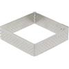 De Buyer - Cornice per torta quadrato perforato, bordo dritto, in acciaio inox 15 cm