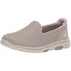 Skechers Go Walk 5, Sneaker Infilare Donna, Beige Taupe Textile Trim, 35.5 EU