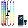 Keiurot Dreamcolor, striscia luminosa LED per interni auto, 12 V, RGB, striscia luminosa per vano piedi, USB, con app di controllo, multicolore sotto il cruscotto, confezione da 4
