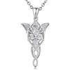 jiamiaoi Collana Donna Croce Collana Arwen Ciondolo Argento Oro Bianco