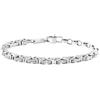 Breil, Collezione Wheel, Bracciale Uomo, Accessorio Uomo Cool e Originale, in Acciaio, con Maglie Decorate con Piccole Scanalature, Pratica Chiusura, Lunghezza Regolabile 17-22 cm, Color Silver