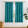 PONY DANCE Tende Oscuranti per Interni 2 Pezzi 140x175 CM Decorazione Tenda Termica per Salotto Eleganti Curtains Camera da Letto con Fettuccia, Blu Pavone