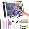 AUAUY A4 Tavoletta Luminosa per Disegnare, Ultrasottile Lavagna Luminosa, Lavagna Luminosa per Diamond Painting Kit Completo， con Pittura Diamante Accessori, per Animazione, Schizzi, Progettazione
