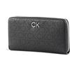 Calvin Klein Re-Lock Slim Zip Around Wallet Logo Perf CK Black