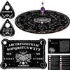 Threan Tavola divinatoria con pendolo con set di ametista, tavola parlante in legno con messaggio metafisico, collana con pendolo di cristallo con planchette per commerci Wiccan (motivo con farfalla)