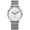 Paul Hewitt Orologio uomo acciaio Breakwater Line White - Orologio da polso uomo (argentato), Orologio elegante uomo con quadrante bianco e cinturino in maglia a rete d'acciaio argentato