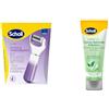 Scholl Velvet 2in1 Leviga e Ammorbidisce, Sistema di Pedicure Elettronico per Levigare i Piedi Testine Interscambiabili a Doppia Azione + Scholl Crema Nutrizione Intensa, Crema Piedi 75ml