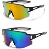 SansRealmL Occhiali da sole Uomo Sport Polarizzato, Occhiali da ciclismo veloci MTB, Occhiali da sole ciclismo, Occhiali da ciclismo antivento UV400