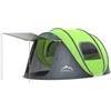 PUSCRIENO Tenda pop-up per 4 persone da campeggio Impermeabile Facile da montare in 10 secondi Tenda familiare istantanea, Materiale in tessuto Oxford 210D Include pali preassemblati (verde)