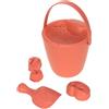 LÄSSIG Giocattoli da Spiaggia Set 5 Pezzi Giochi Spiaggia Bambini con Secchiello Pala 2 stampi per la sabbia/Sand Toy Set Water Friends pink
