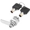 Hicello Cilindro tubolare serratura a camma Ø18 mm x 20 mm canna 90 gradi 2 chiavi per cassetta postale residenziale ascensore armadio sottotetto utilità infrastruttura tubolare chiave rotonda
