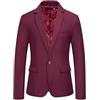 Generic Sakko - Giacca da uomo sportiva, slim fit, elegante, giacca estiva da uomo, leggera, vestibilità normale, da uomo, per primavera, autunno, per affari, matrimoni, feste, Colore: rosso, XXXL