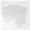 IKONA INNOVATION PLASTICS DESIGN IKONA, Trittico Tavolini Plexiglass/Tris di Tavolini Trasparenti Impilabili, Elemento di Arredamento dal Design Elegante, Per Salotto e Camera da Letto, Spessore 8 mm, Made in Italy