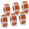 BETCKEY - 6 Rotoli S0929120 Etichette Colorate(Arancione) Compatibile con DYMO S0929120, 25mm x 25mm, 4500 Etichette Multiuso Utilizzo per LabelWriter 450 4XL NON per 550 o 5XL
