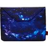 LParkin Galaxy Book Sleeve Protector Pouch Book Covers for Paperbacks, maniche per libri con cerniera imbottita (Galaxy Padded Book Sleeve 02)
