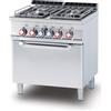 LOTUS Cucina gas - N. 4 fuochi - Forno elettrico statico - cm 80 x 70,5 x 90 h