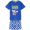 Sonic The Hedgehog Pigiama per Ragazzi, Set da 2 Pezzi Pigiama in Morbido Cotone Design Sonic Il Riccio Maglietta e Pantaloncini, Taglia 6 Anni | Blu