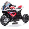 Mediawave Store Moto Elettrica per Bambini LT938 BMW HP4 Sport 12V 3 Ruote Lettore MP3 Luci LED Rosso