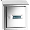 ARREGUI V4097 Cassetta Postale in Acciaio per Porte o Cancelli Interni, Cassetta Postale 23x4 cm, Taglia S (DIN A5), Anticorrosivo, effetto specchio