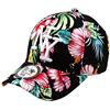 New York Berretto NY Donna Hip Hop Fashion Baseball Visiera Arrotondata Nero Design Flower Hawaii