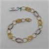 BRACCIALE DA DONNA A MAGLIA IN ORO GIALLO E BIANCO 18KT 750 4,5 GRAMMI (0678)