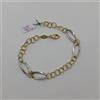 oroquattro BRACCIALE DA DONNA A MAGLIA IN ORO GIALLO E BIANCO 18KT 750 3,95 GRAMMI (0676)