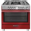 Glem Gas ST965MRS cucina Elettrico Rosso, Acciaio inox