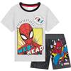 Marvel Pigiama Bambino Pigiama Corto Bambino Estivo Cotone 2-14 Anni Pigiama Spiderman Hulk Captain America Maniche Corte e Pantaloncini Gadget Ufficiale (Grigio/Nero Spiderman, 7-8 Anni)