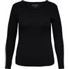 ONLY Top Carbase Life Rib L/S Tight Only Carmakoma Black