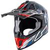 Givi Casco Moto Cross Enduro Givi 70.1 VECTOR Bianco Blu Rosso