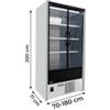 Frigo Murale Salumi, Bibite e Latticini Cervinia con Porte Battenti, -1°C/+5°C, Profondità 71 cm - Personalizzabile - Frigo Murale Salumi, Bibite e Latticini Cervinia con Porte Battenti, Larghezza 100 cm