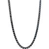 ORO&CO 925 Collana tennis in argento con zirconi neri