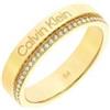 CALVIN KLEIN Anello donna in acciaio dorato con zirconi