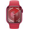 Apple Watch S9 alluminio cellulare 41 mm rosso cinturino sportivo rosso M/L