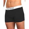 o-day 3Pz Boxer Uomo Cotone Elasticizzato Traspirante Mutande Uomo Cotone Comfort-Fit Set Mutande Uomo Underwear Uomo Kit Boxer (IT, Testo, XXL, Regular, Regular, 3pz - Nero Blu Bianco)