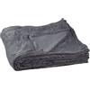 Relaxdays Morbida coperta extra large in poliestere, pile lavabile a 30°C, HLP: 1 x 200 x 220 cm, grigio