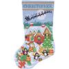 Design Works Tobin Design Works - Calza a Forma di Pinguino, in Cotone, Confezione da 1, Colore: Blu