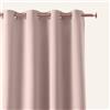 ROOM99 Tenda con occhielli argentati, Aura, 140 x 260 cm, larghezza x altezza, oscurante, decorazione moderna, per soggiorno, camera da letto, rosa cipria, 1 pezzo