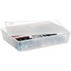 Relaxdays Organizer Portaoggetti, Scatola Box Contenitore da Bagno o Cucina, HLP 7 x 32 x 24,5 cm, Plastica, Trasparente